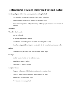 Intramural Powder Puff Flag Football Rules