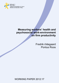 Measuring workers` health and psychosocial work