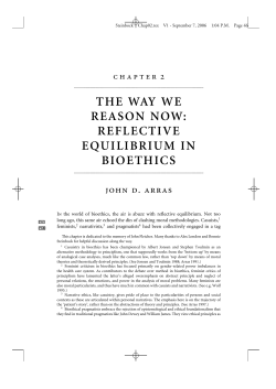the way we reason now: reflective equilibrium in