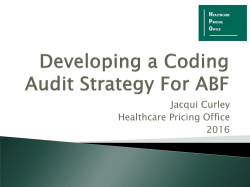 Developing a Coding Audit Strategy For ABF
