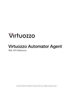 Agent XML API Reference - Virtuozzo Documentation