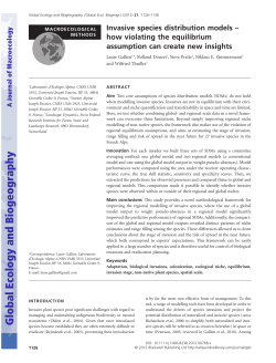Invasive species distribution models how violating the equilibrium