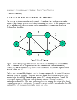 (a) Building distance vector routing tables