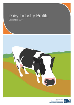 Structure of Victoria`s dairy industry