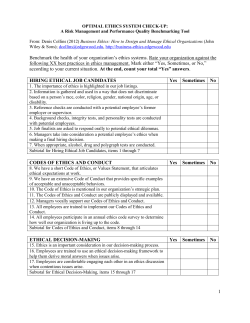 optimal ethics systems model