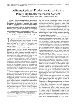 Defining Optimal Production Capacity in a Purely Hydroelectric