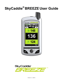 SkyCaddie BREEZE User Guide