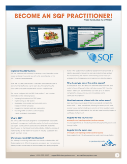 become an sqf practitioner! - Safe Quality Food Institute