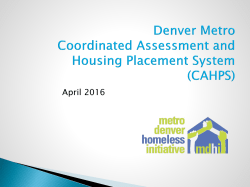 MDHI Coordinating Committee Agenda April 2016