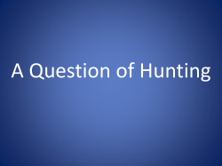 Hunting and Poaching