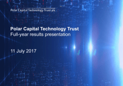 Polar Capital Technology Trust Full-year results presentation 11 July