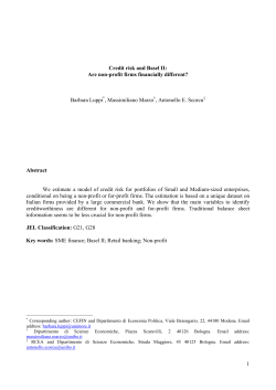 1 Credit risk and Basel II: Are non-profit firms - AMS Acta