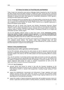 "G7 Vision for Action on Food Security and Nutrition"