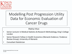 Modelling Post Progression Utility Data for Economic Evaluation of
