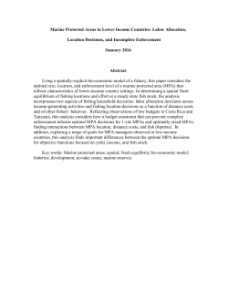 Marine Protected Areas in Lower Income Countries: Labor