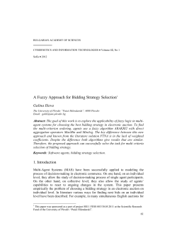 A Fuzzy Approach for Bidding Strategy Selection