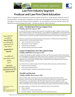 Law Firm Industry Segment Producer and Law