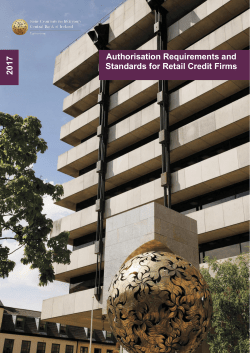Authorisation Requirements and Standards for Retail Credit Firms