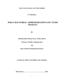 6th Inaugural Lecture -Prof. Chuks Maduabum