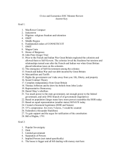 Civics and Economics EOC Monster Review Answer Key Goal 1