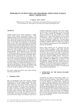 probability of detection and likelihood: application to space object