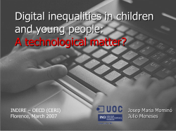 Digital Inequalities in Children and Young People