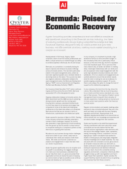 AI Magazine September 2015 - Oyster Consulting Bermuda
