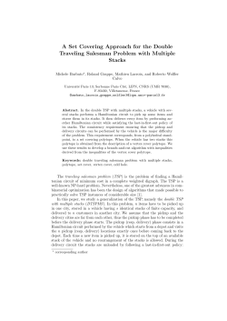 A Set Covering Approach for the Double Traveling Salesman