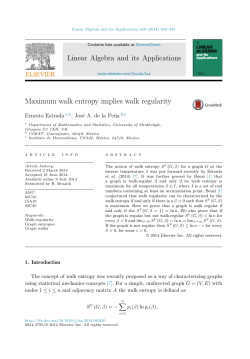 Maximum walk entropy implies walk regularity