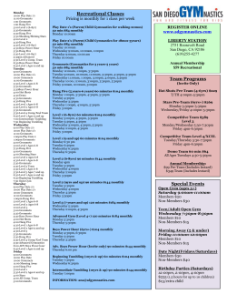 SDG Liberty Station Class Schedule