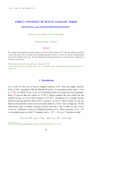 Strict convexity of sets in analytic terms