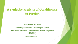 On the syntax of the event conditional clauses in Persian