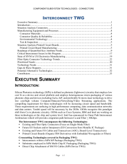 Fiber Optics Technology - The Integrated Photonic Systems Roadmap