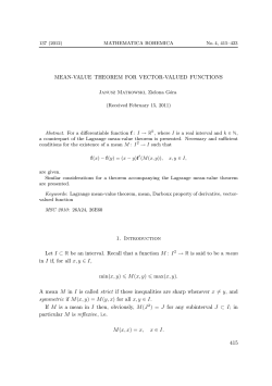 MEAN-VALUE THEOREM FOR VECTOR
