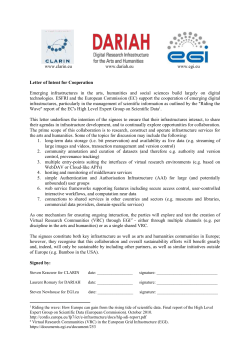 Letter of Intent for Cooperation - EGI Document Database