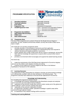 BSc Hons Economics component