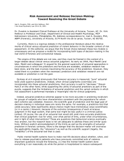 Risk Assessment and Release Decision-Making