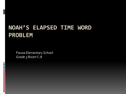 Noah`s Elapsed Time Word Problem