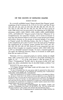 on the groups of repeated graphs