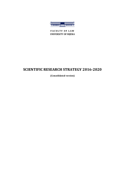 scientific research strategy 2016-2020
