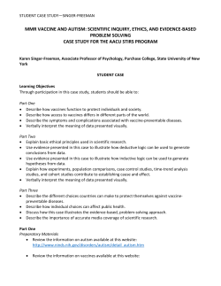 mmr vaccine and autism - Association of American Colleges