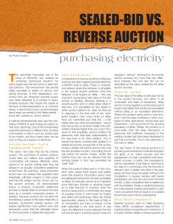Sealed-Bid VS. Reverse Auction purchasing electricity