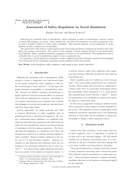 Assessment of Safety Regulation by Social Simulation