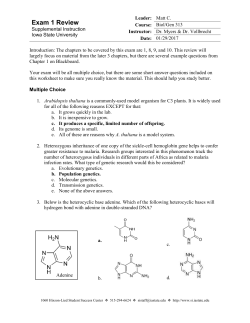 Exam 1 Review Answers - Iowa State University