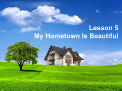 Lesson 5 My Hometown Is Beautiful