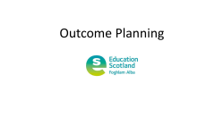 Outcome Focussed Planning