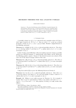 HECHLER`S THEOREM FOR TALL ANALYTIC P