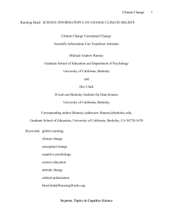 Climate Change 1 Running Head