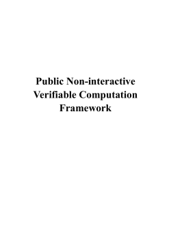 Public Non-interactive Verifiable Computation Framework