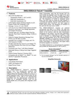 SN65LVDS93A-Q1 Flatlink Transmitter (Rev. B)